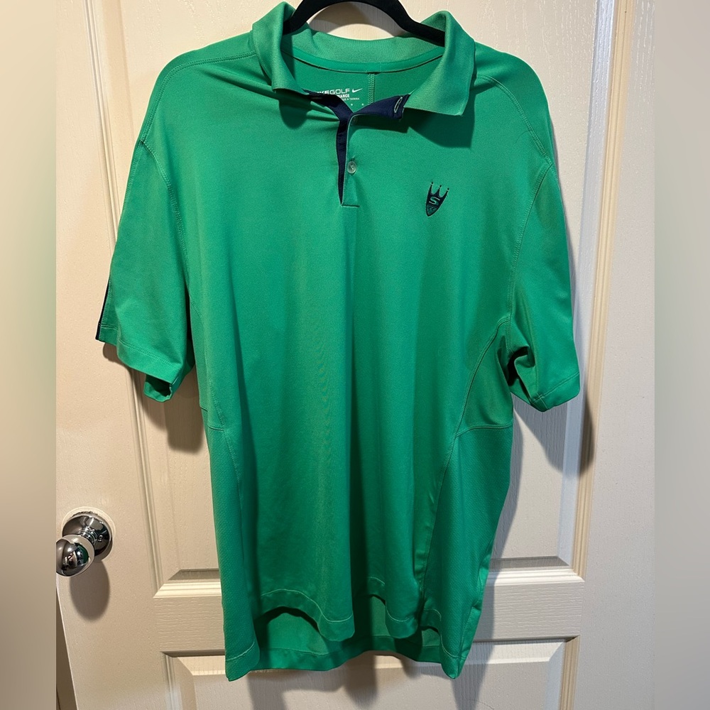 Nike Tour Performance Dri-Fit Green Polo- Large